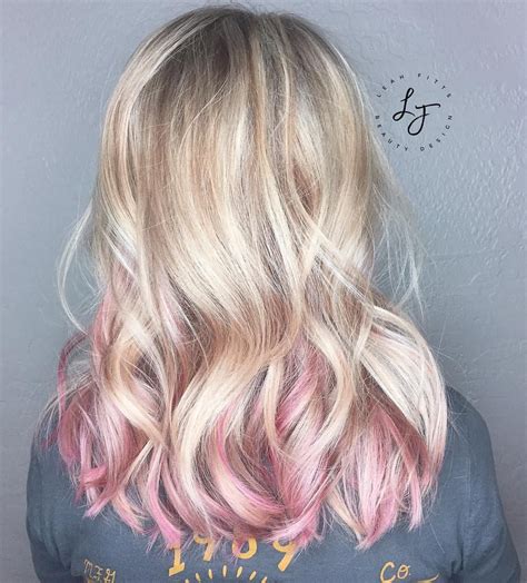 blonde hair with pink highlights - waypointhairstyles