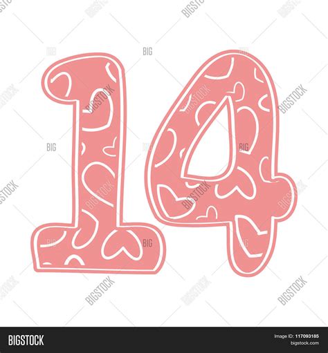 Number Fourteen Clipart