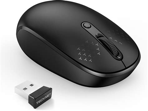 TECKNET Wireless Mouse, 2.4G Quiet Computer Mouse with USB Receiver, 4 ...