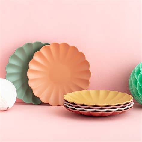 Meri Meri Small Reusable Earthy Bamboo Plates - Postbox Party