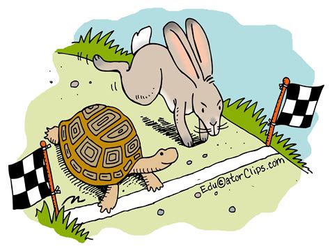 Tortoise and Hare Clip Art