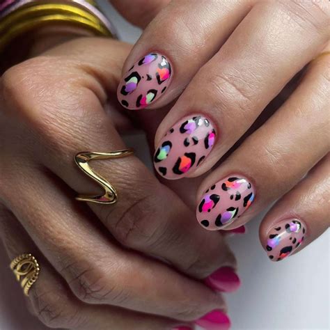 Neon Cheetah Nails