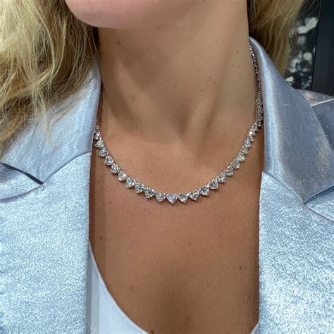 Diamond Heart Tennis Necklace | Miss Diamond Ring