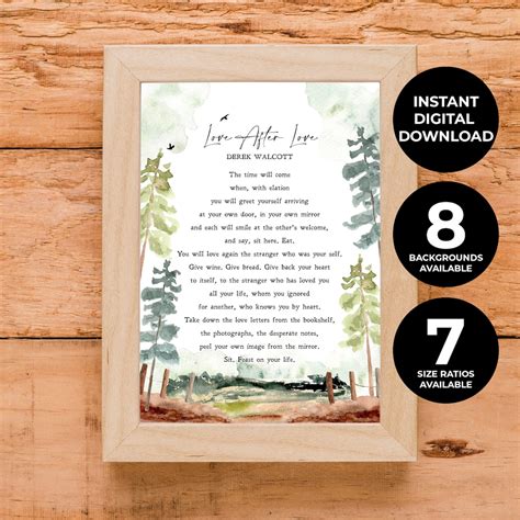 Love After Love | Derek Walcott | Poem | Breakup | Romance | Print ...