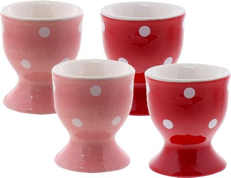 Egg Cup Cute Ceramic Soft Boiled Egg Holder - Set of 4