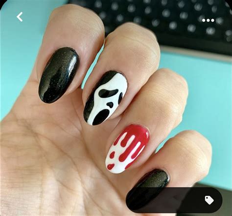 Scream Halloween nails | Horror nails, Halloween nails easy, Holloween ...