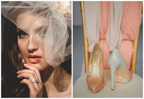 Bride's glamorous seaside style