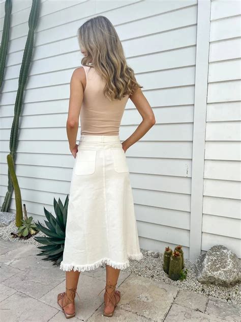 Abby White Denim Skirt – Lil + Frank