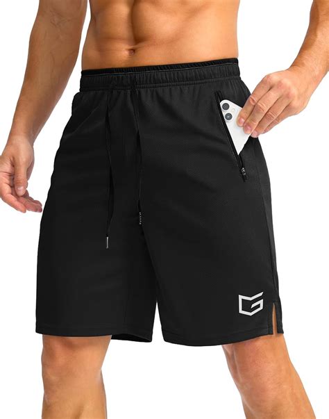 G Gradual Men's Gym Shorts wtih Zipper Pocket 9" Athletic Basketball ...