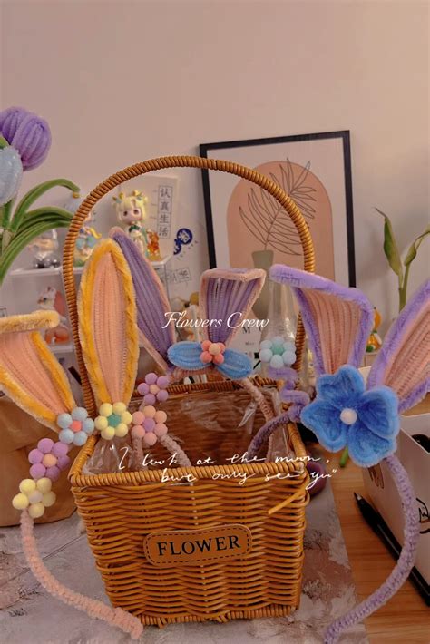 Handmade hairdbands with bunny ears, bunny ear headbands for Easter or ...