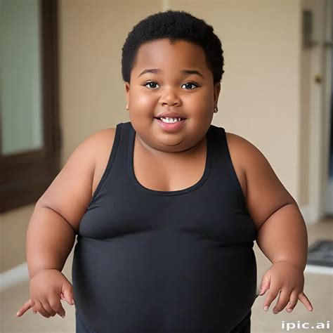 A Joyful Child in a Black Tank Top Smiling Brightly at Home