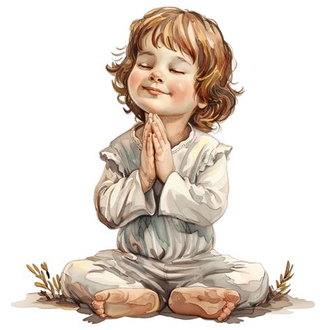 A Cute Children Is Praying, Children, Praying, Pray PNG Transparent ...