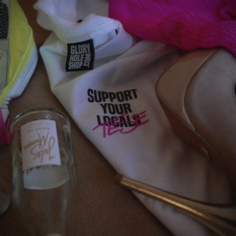 Glory Hole Shop x TESE 'SUPPORT YOUR LOCALS' Tee - White / Black ...