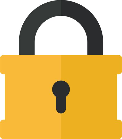 Padlock icon in flat style clip art 22062369 PNG