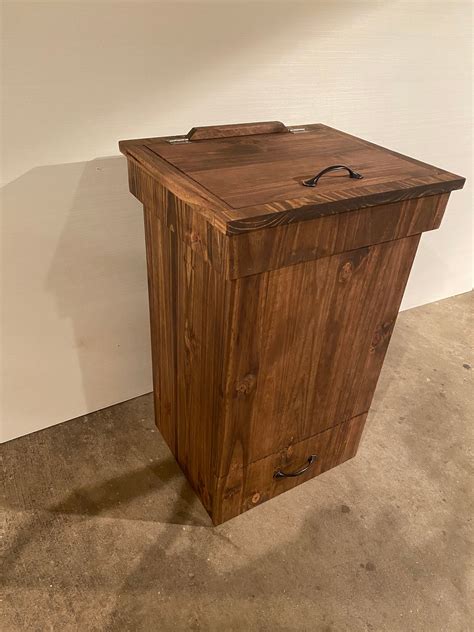 Small Wooden Trash Bin at Norma Plouffe blog