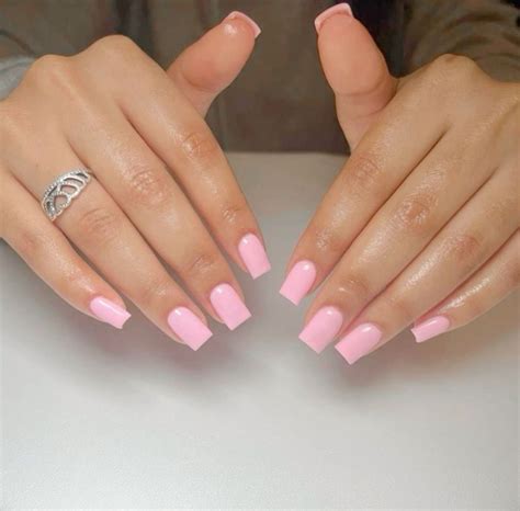 Pin by maria on nails | Pink tip nails, Baby pink nails, Pink acrylic nails