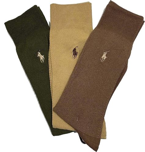 Amazon.com: Mens Polo Ralph Lauren Dress Socks Assorted Brown Khaki ...