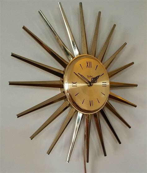 Vintage United Starburst Wall Clock - Mid Century Electric 1960s Retro ...