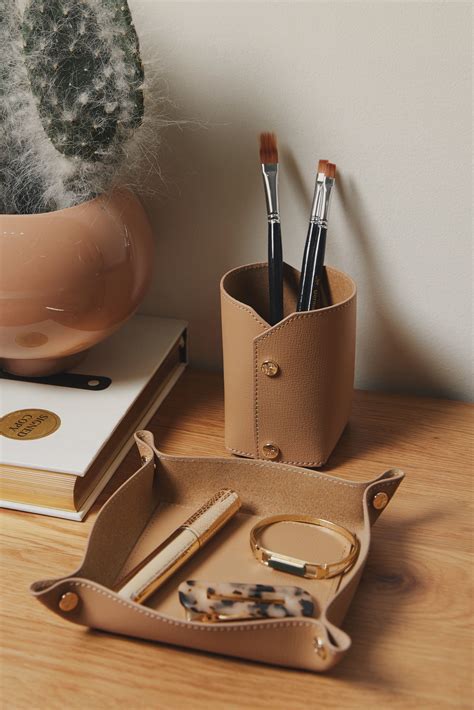 Italian Leather Desk Accessories Collection