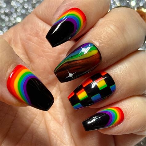 Rainbow Pride Press on Nails, Pride Flag, Queer, LGBT, Gay, Pride Nails ...