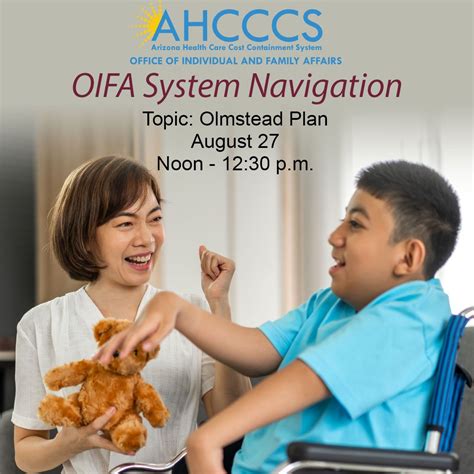 Next week! Join the AHCCCS Office of Individual and Family Affairs on ...