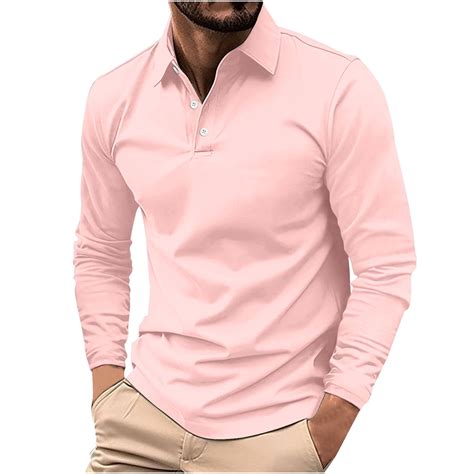 CaiJunJia George Long Sleeve Shirts Men s Shirts Long Sleeve Golf ...