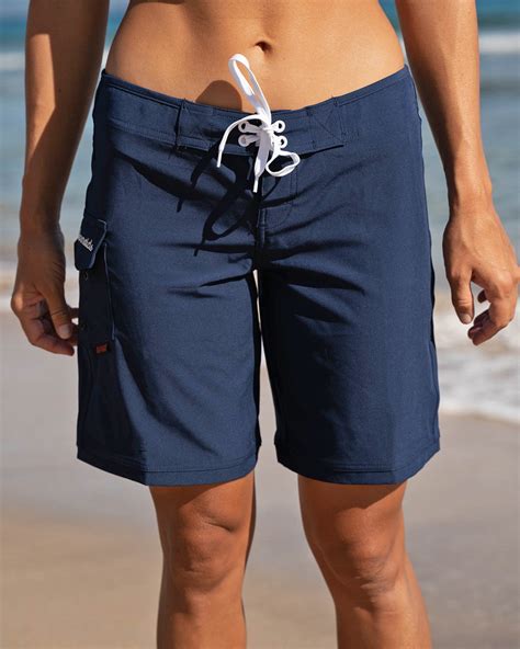 Women's High Coverage 9" Navy Classic Boardshort | Maui Rippers