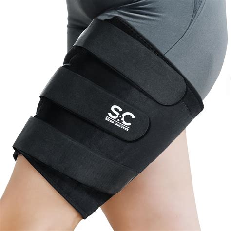 Amazon.com: Vive Thigh Brace - Hamstring Quad Wrap - Adjustable Compression Sleeve Support for ...