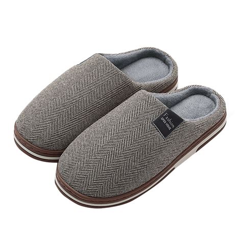 Mens For Men House Warm Soft Plush Flop Slippers Flip On Shoes Slippers ...