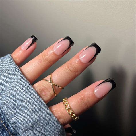 Black French Nails