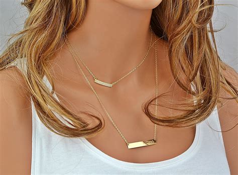 Best Gold Bar Necklace at Melissa Trexler blog