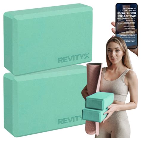Kostki Do Jogi Blok Klocek Revity Eva 23 X 15 X 7,5 Cm 2 Szt. Miętowe ...