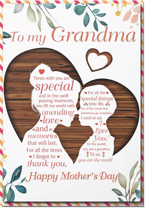 Amazon.com : BlinkBlink Happy Mothers Day Grandma Card, Grandma Mothers ...