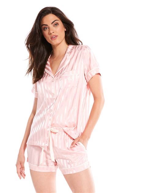 Pink Stripe Chic Satin Pj Set Multi - Peter Alexander Online | Satin pj ...