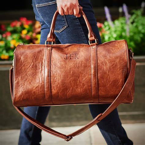 Custom Duffle Bag - Duffle Leather Bag, Groomsmen Weekender Bag ...