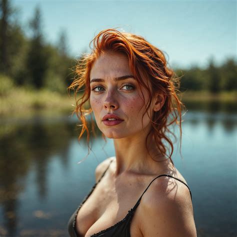 42 Pics of a Redhead at a Remote Lake - The AI Redheads