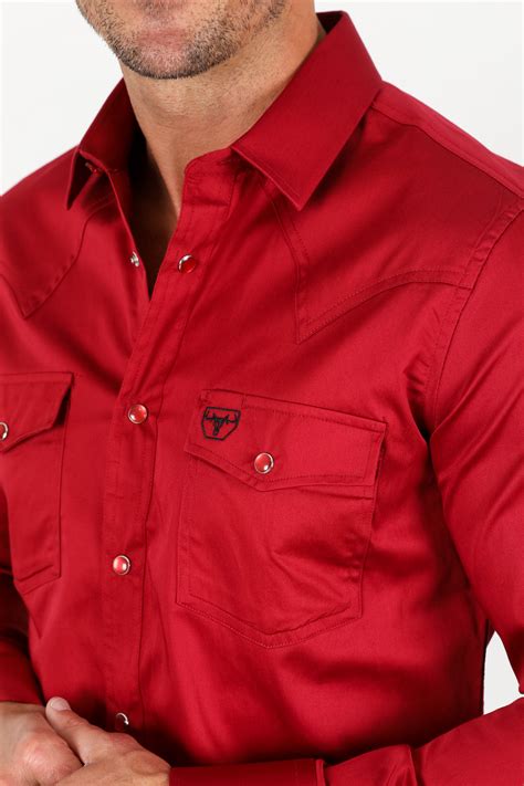 Men's Modern Fit Solid Red Dress Shirt – Platini Fashion
