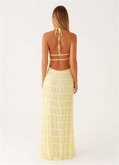 Aullie Maxi Dress - Yellow – Peppermayo