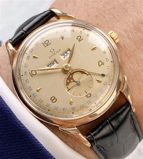 Vintage Omega Cosmic Triple Date Moonphase Calendar Datora 37mm ...