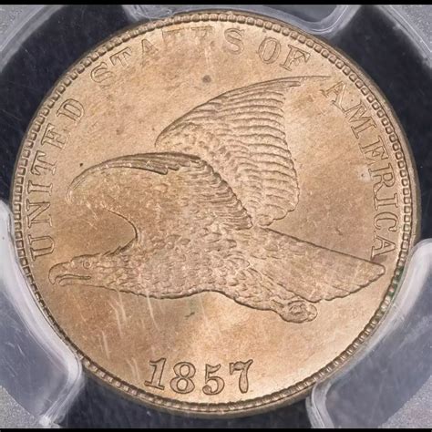 1857 Small Cents Flying Eagle PCGS MS-64 Flying Eagle - Hertel's Coins Inc.