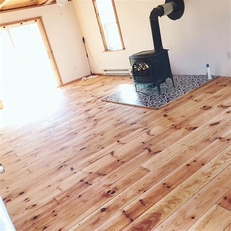 Refinished Pine Floors with Pure Tung Oil Finish