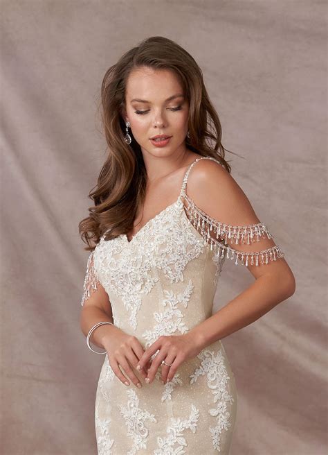 Diamond White/Nude Azazie Saskia Diamond White Nude Mermaid Sequins ...