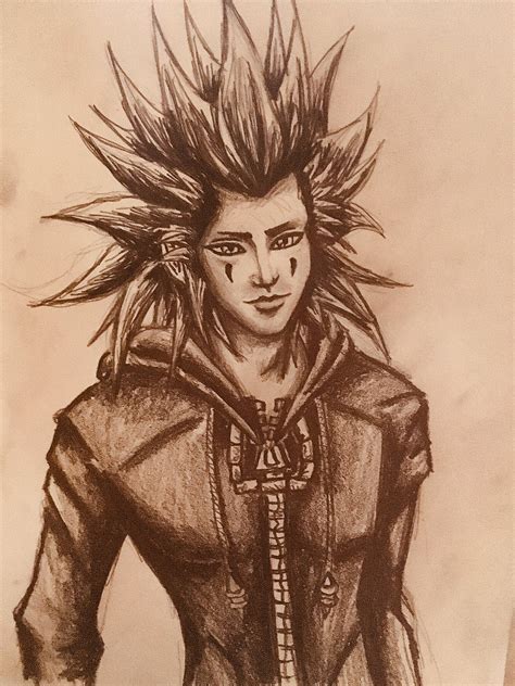 Uma Huseinovic - Axel Kingdom Hearts Pencil Drawing
