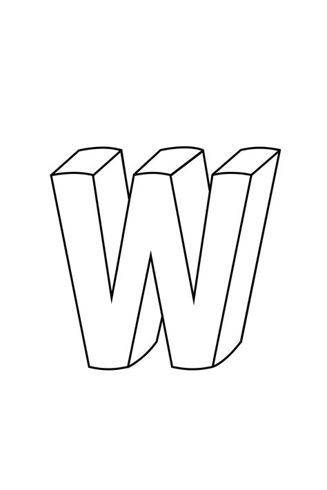 Letter W Printable