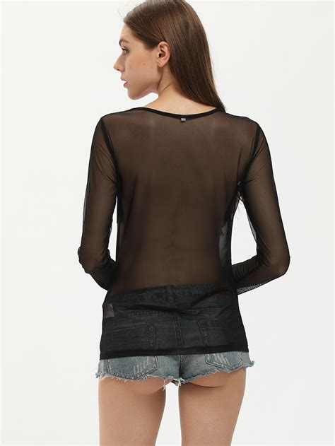 Womens Sheer Sleeve Blouse at Dwayne Carson blog
