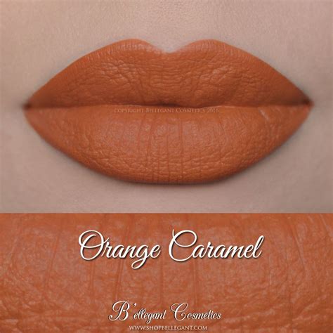 Orange Caramel Matte | Orange lipstick makeup, Orange lips, Orange lipstick