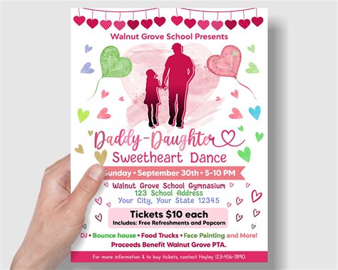 Customizable Dad and Daughter Dance Flyer | Father and Daughter ...