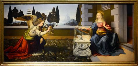 L'Annonciation (Léonard de Vinci) - Wikiwand | Annunciation leonardo ...