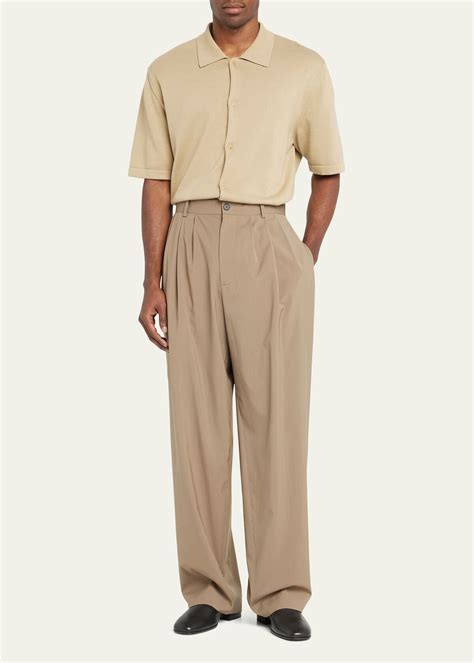 THE ROW Rufus Triple-pleat Relaxed Pants - Toffee | Editorialist