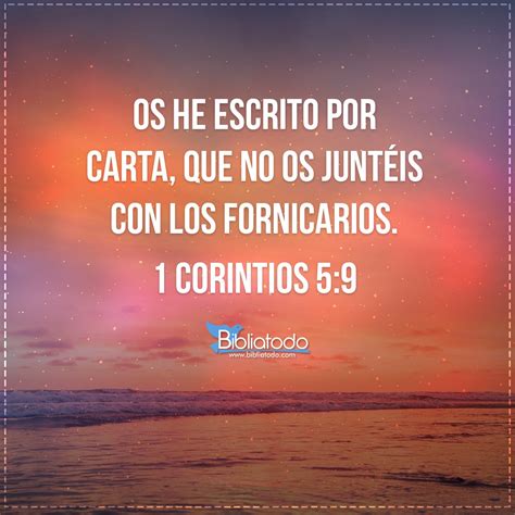 1 Corintios 5:9 BLB-es - En la carta que os escribí, os dije que no ...